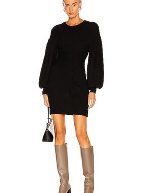 NWT STAUD Marylebone Sweater Dress - Black L